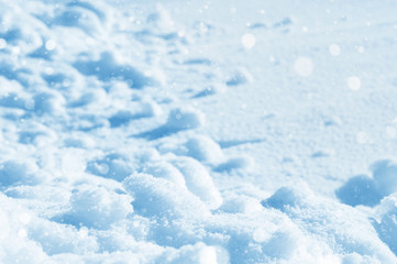Fototapete - Winter bright background of pure fresh snow in the sunlight