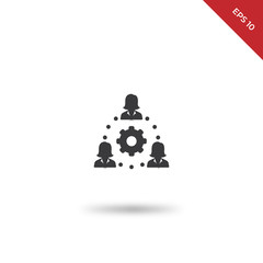 Wall Mural - Networking vector icon