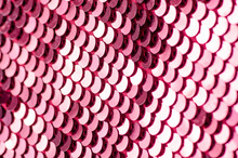 Pink Sequins Fashion Fabric Shine On Blur Background
