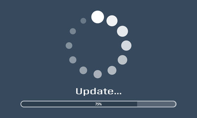 Poster - update system icon vector. modern flat design vector illustration, concept of upgrade application pr