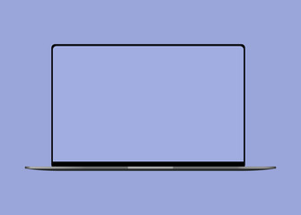 Poster - modern laptop computer isolated on background. vector mockup. vector realistic illustration.