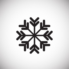 Fototapete - Snow flake on white background icon