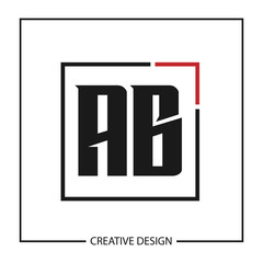 Initial Letter AB Logo Template Design Vector Illustration