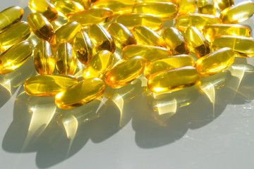 Omega-3 fish oil capsules