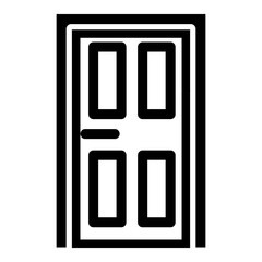 Poster - House door icon. Outline house door vector icon for web design isolated on white background
