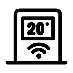 Poster - Wifi temperature control icon. Outline wifi temperature control vector icon for web design isolated on white background