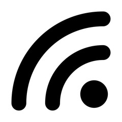 Poster - Wifi signal icon. Outline wifi signal vector icon for web design isolated on white background