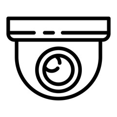 Poster - Indoor secyrity camera icon. Outline indoor secyrity camera vector icon for web design isolated on white background