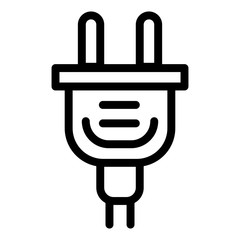 Poster - Electric plug icon. Outline electric plug vector icon for web design isolated on white background