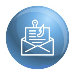 Poster - Email phishing icon. Outline email phishing vector icon for web design isolated on white background