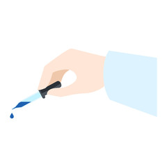 Poster - Hand pipette icon. Flat illustration of hand pipette vector icon for web design