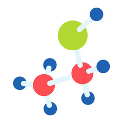 Poster - Chemistry molecule icon. Flat illustration of chemistry molecule vector icon for web design