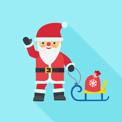 Poster - Santa claus icon. Flat illustration of santa claus vector icon for web design