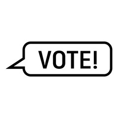 Poster - Vote speech bubble icon. Simple illustration of vote speech bubble vector icon for web design isolated on white background