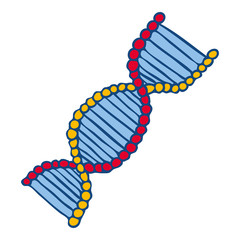 Poster - Dna structure icon. Hand drawn illustration of dna structure vector icon for web design