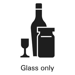 Poster - Glass only icon. Simple illustration of glass only vector icon for web design isolated on white background