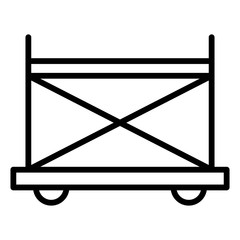Poster - wheel scaffold icon. outline illustration of wheel scaffold vector icon for web design isolated on w