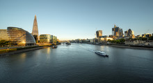 Morning In London, River Thames From Tower Bridge, UK