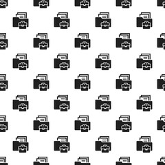 Poster - Folder briefcase pattern seamless repeat background for any web design