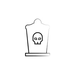 Top hat, rip icon. Element of dia de muertos icon for mobile concept and web apps. Hand drawn Top hat, rip icon can be used for web and mobile