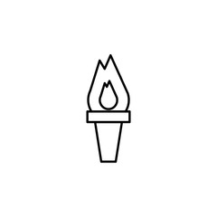 Poster - sport, flame icon. Element of wedding for mobile concept and web apps illustration. Thin line icon for website design and development, app development. Premium icon