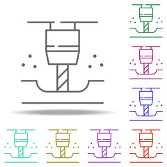 Poster - Machinery icon. Elements of Laser in multi color style icons. Simple icon for websites, web design, mobile app, info graphics
