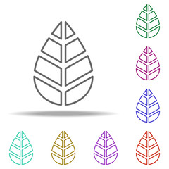 Poster - Leaf, autumn icon. Elements of Thanksgiving day in multi color style icons. Simple icon for websites, web design, mobile app, info graphics
