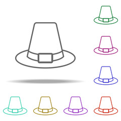 Poster - Hat, Autumn icon. Elements of Thanksgiving day in multi color style icons. Simple icon for websites, web design, mobile app, info graphics