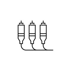 Poster - jack connector icon. Element of television icon for mobile concept and web apps. Thin line jack connector icon can be used for web and mobile
