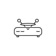 Poster - modem icon. Element of television icon for mobile concept and web apps. Thin line modem icon can be used for web and mobile