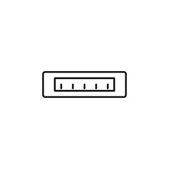 Poster - usb icon. Element of television icon for mobile concept and web apps. Thin line usb icon can be used for web and mobile