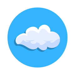 Aufkleber - 3d clouds flat illustration icon. Elements of Clouds in badge style icons. Simple icon for websites, web design, mobile app, info graphics