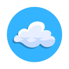 Aufkleber - 3d clouds flat illustration icon. Elements of Clouds in badge style icons. Simple icon for websites, web design, mobile app, info graphics
