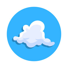 Aufkleber - 3d clouds flat illustration icon. Elements of Clouds in badge style icons. Simple icon for websites, web design, mobile app, info graphics