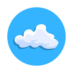 Aufkleber - 3d clouds flat illustration icon. Elements of Clouds in badge style icons. Simple icon for websites, web design, mobile app, info graphics