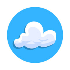 Aufkleber - 3d clouds flat illustration icon. Elements of Clouds in badge style icons. Simple icon for websites, web design, mobile app, info graphics