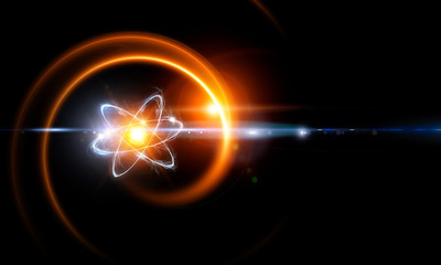 atom molecule abstract