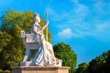 Statue Of Queen Victoria At Kensington Palace In London, UK