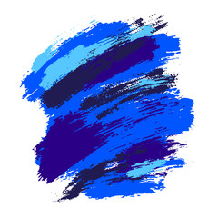 Poster - artistic square backdrop, vector with brush strokes various colors, oil paint look background with colorful painted stains, each color isolated on a layer, easy editing
