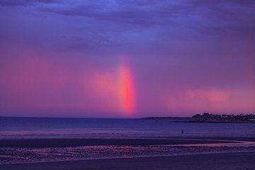 Wall Mural - rainbow over the sea