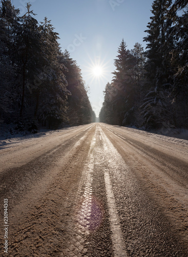 Fotografia  Road in winter