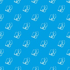 Poster - Problem search smartphone pattern vector seamless blue repeat for any use