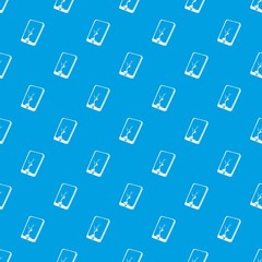 Poster - Crack screen smartphone pattern vector seamless blue repeat for any use