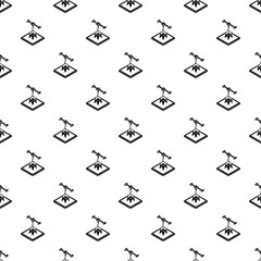 Poster - Tooth d printing pattern vector seamless repeating for any web design