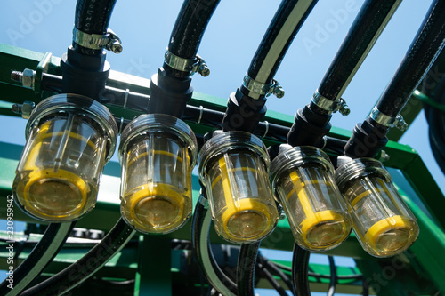 Fotografía close up details of the sprayer for chemical treatment of plants