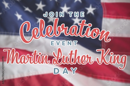 Fotografie, Obraz Composite image of join the celebration event martin luther king