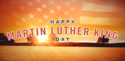 Sticker - Composite image of happy martin luther king day