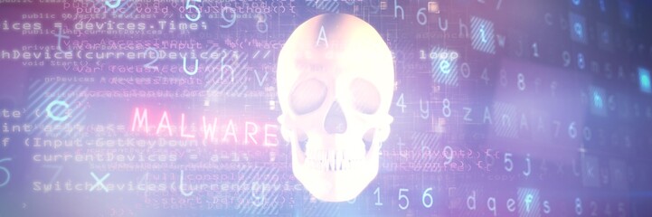 Poster - Composite image of virus background