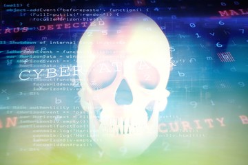Poster - Composite image of virus background
