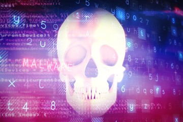 Poster - Composite image of virus background